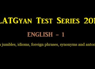 Test One from the CLATGyan Test Series 2018 Published