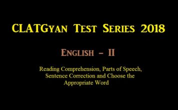 Test Eleven from the CLATGyan Test Series 2018 Published