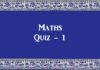 Maths Quiz – 1